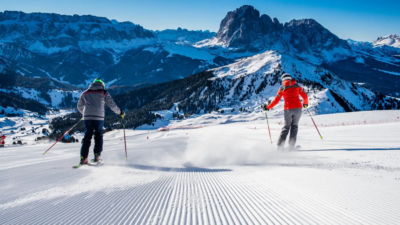 Skifahren im Grödnertal
